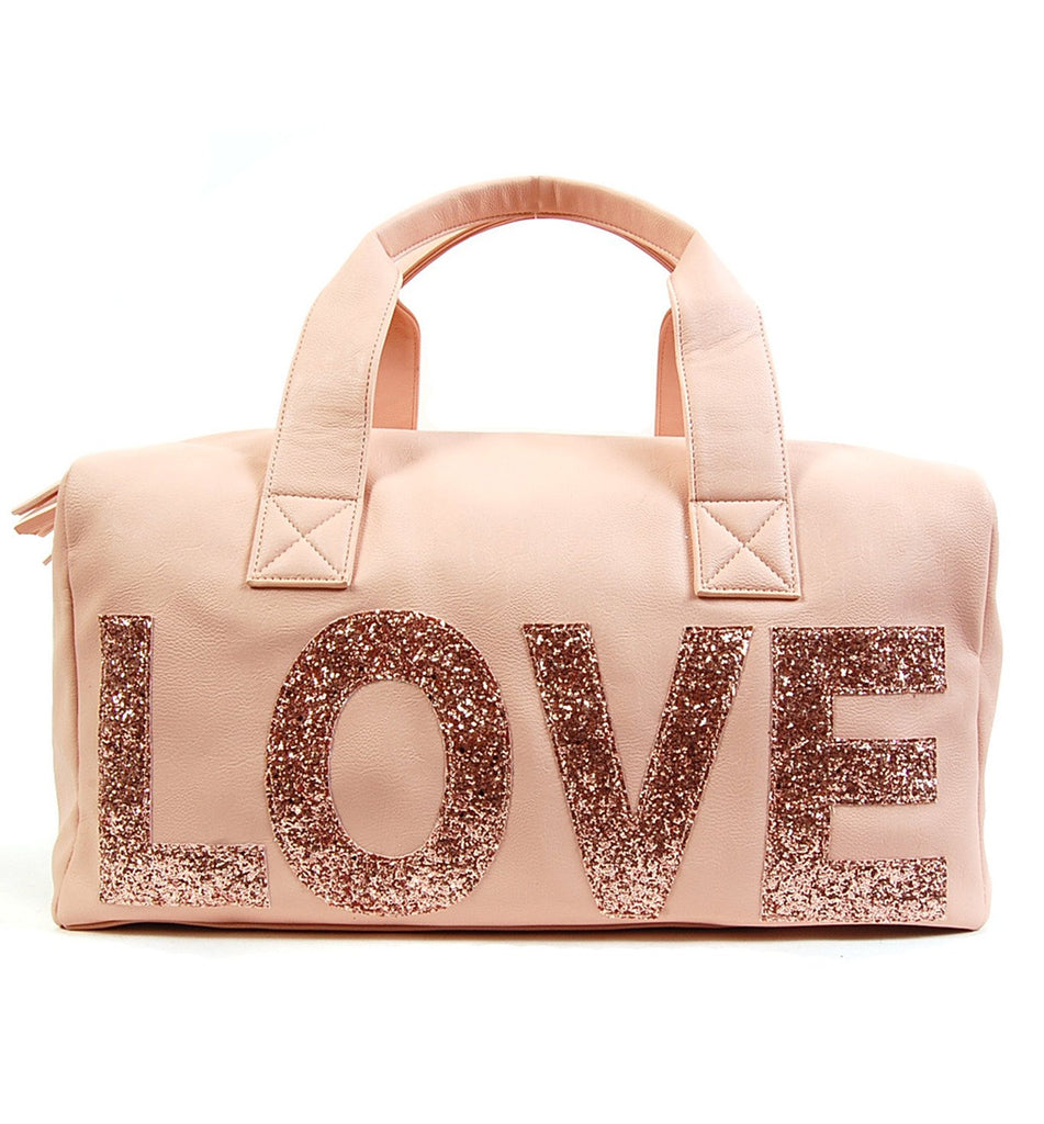 OMG ACCESSORIES GLITTER LOVE DUFFLE -BDUF15