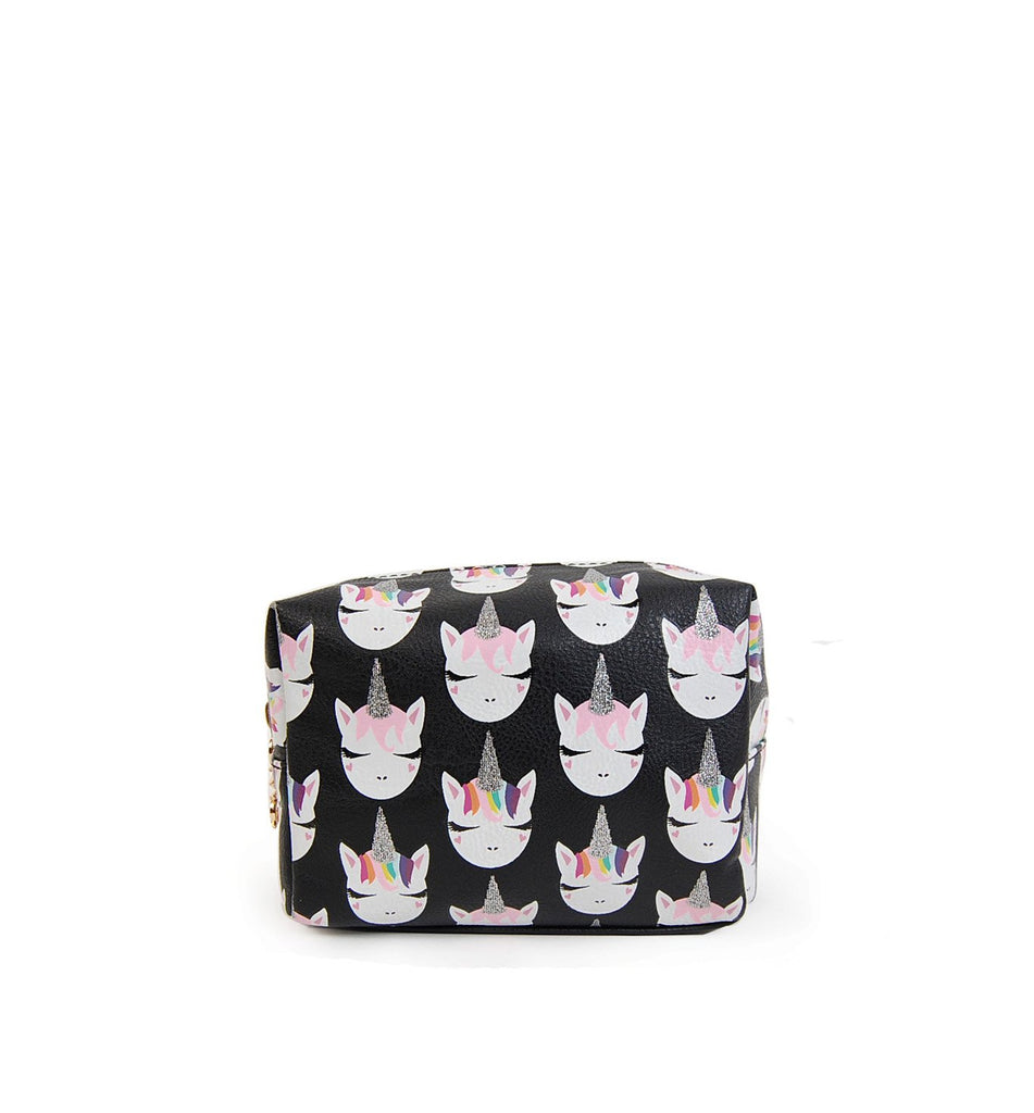 OMG ACCESSORIES WHIMSICAL UNICORN "GWEN" COSMETIC BAG-BFKB11