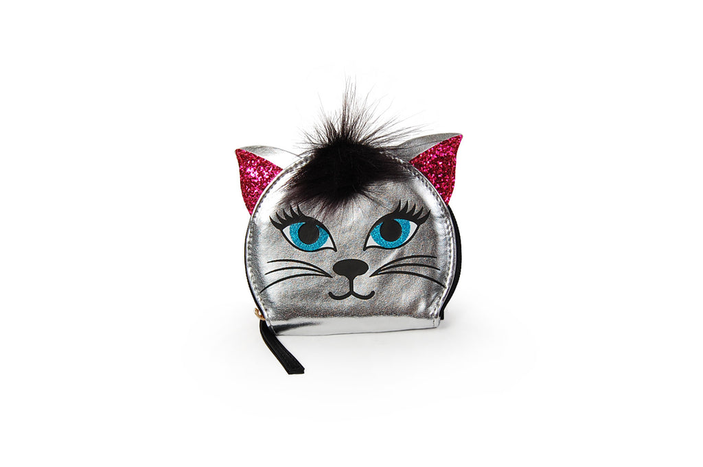 METALLIC KITTY COIN PURSE