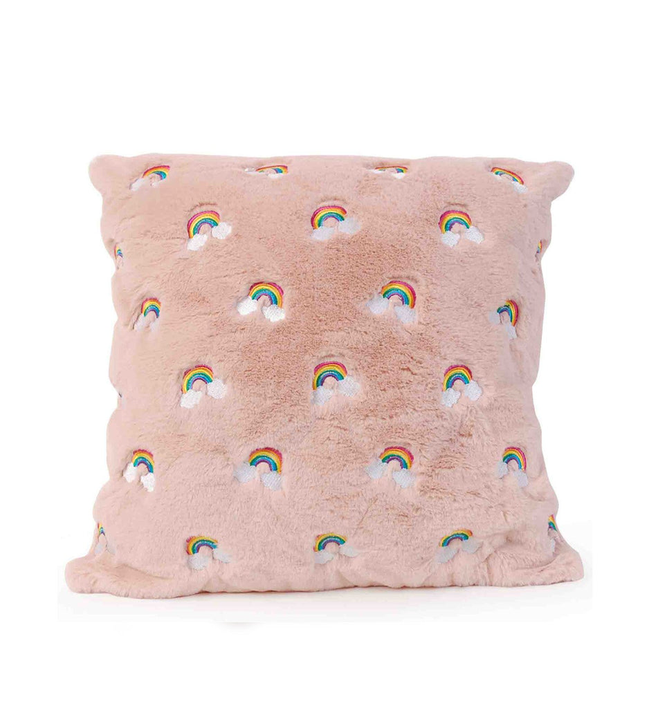 OMG ACCESSORIES RAINBOW PRINT FUR PILLOW- PLP21