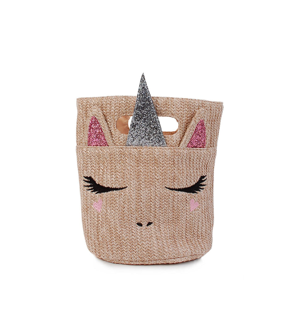 OMG ACCESSORIES UNICORN MINI STRAW BAG- STR21