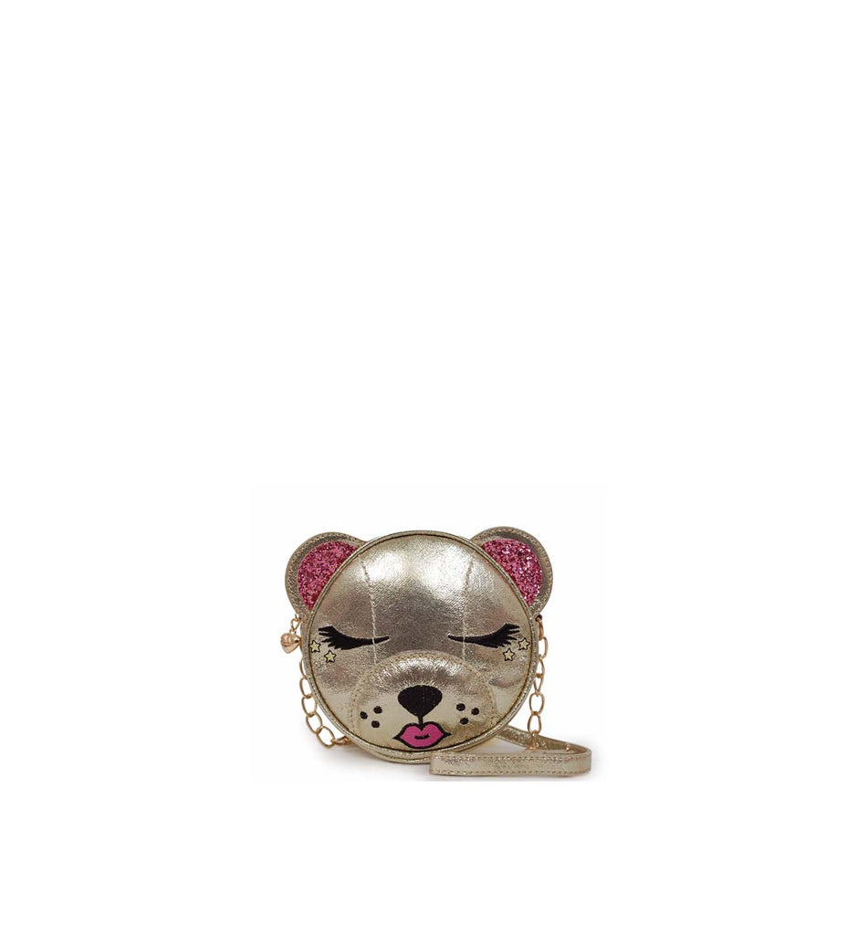 Metallic Gold Bear Crossbody